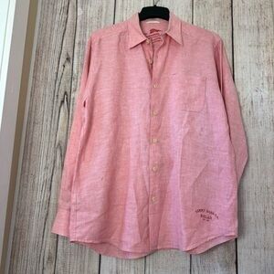 Tommy Bahama Mens 100% Linen Button Front Shirt size Large